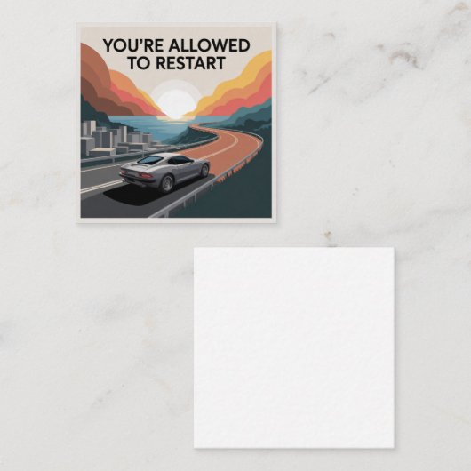 You’re Allowed To Restart スクエア名刺 (正面/裏面)