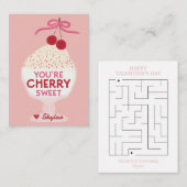 You’re Cherry Sweet Classroom Valentines Card ノートカード (正面/裏面)