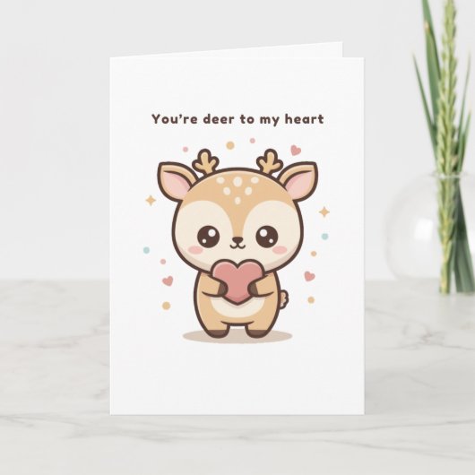 You’re Deer to My Heart Cute Puchi Dōshi Deer カード (正面)