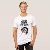 You’re Lucky I’m Cute Cat  トライブレンドＴシャツ (正面全面)