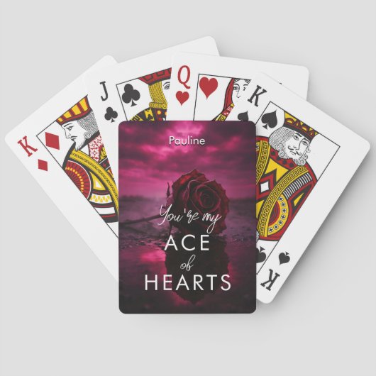 You’re My Ace of Hearts” Playing Cards | Romantic トランプ (裏面)