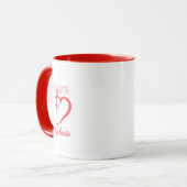 “You’re My Bestie” Red & White Friendship Mug マグカップ (正面左)