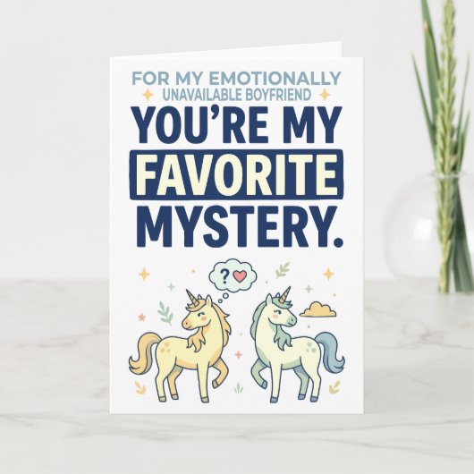 You’re My Favorite Mystery Unicorn Quote カード (正面)
