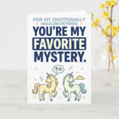 You’re My Favorite Mystery Unicorn Quote カード (黄色い花)