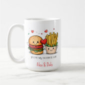 You’re My Favorite Side Cute Burger Mug コーヒーマグカップ (左)