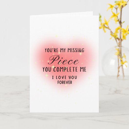 You’re My Missing Piece Personalize カード (黄色い花)