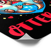 You’re My Otter Half Valentine Funny Love Pun Cute ポスター (角)