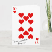 You’re My Perfect Ten 10 of Hearts valentine カード (正面)