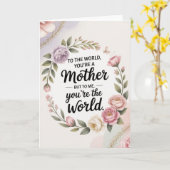 You’re My World – Elegant Birthday Design for Mom カード (黄色い花)