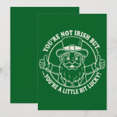 You’re Not Irish But Lucky Funny St. Patrick’s Day シーズンカード (正面/裏面)