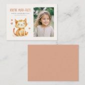 You’re Purr-fect Kids Classroom Valentine Photo ノートカード (正面/裏面)