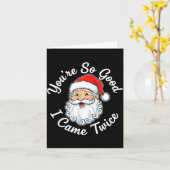 You’re So Good I Came Twice Christmas Santa カード (黄色い花)