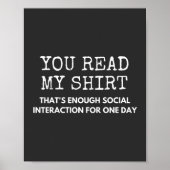 you read my thats enough social interaction ポスター (正面)