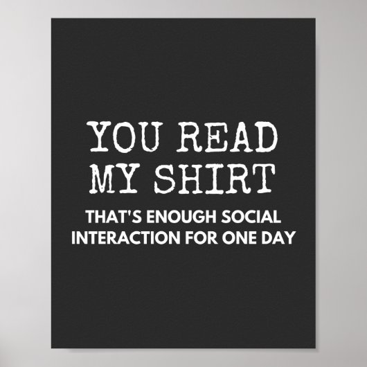 you read my thats enough social interaction ポスター (正面)