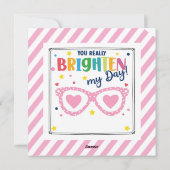 you Really Brighten My Day Valentine シーズンカード (裏面)