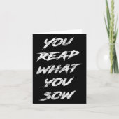 You Reap What You Sow Motivational  カード (正面)