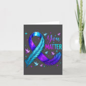 You Ribbon Bird Suicide Prevention Awareness  カード (正面)