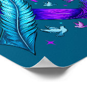 You Ribbon Bird Suicide Prevention Awareness  ポスター (角)