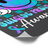 You Ribbon Suicide Prevention Awareness Women Men  ポスター (角)