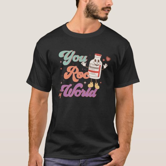 You Roc My World CRNA ICU ER EDナースバレンタイン Tシャツ (正面)