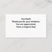 You Rockアメジスト結晶の鑑賞感謝 名刺 (裏面)