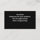 You Rockアメジスト結晶の鑑賞感謝 名刺 (裏面)