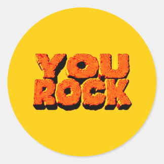 YOU ROCKクラシック丸ステッカー ラウンドシール
