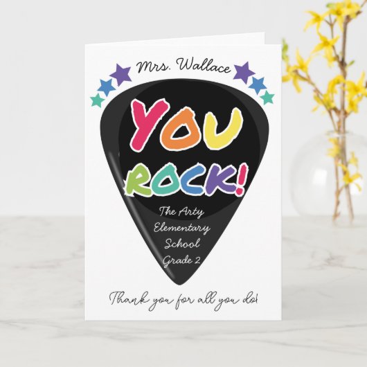 You ROCK音楽先生 カード (黄色い花)