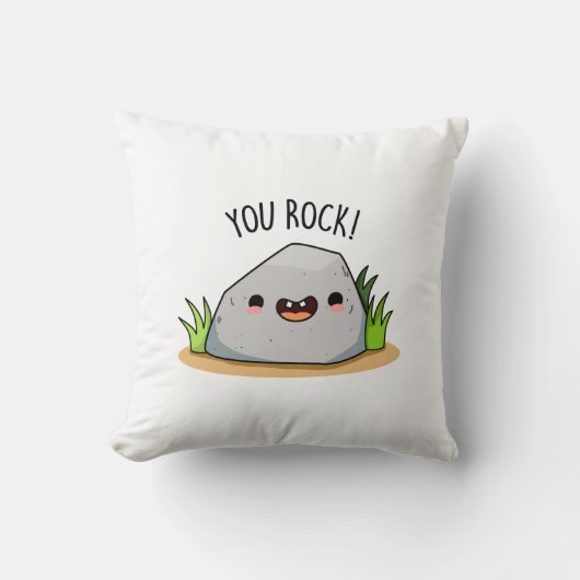 You Rock おもしろい Geology Pun クッション (正面)