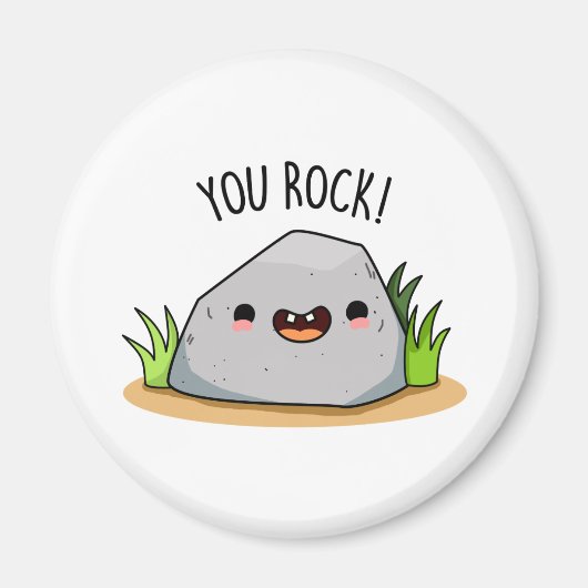 You Rock おもしろい Geology Pun マグネット (正面)