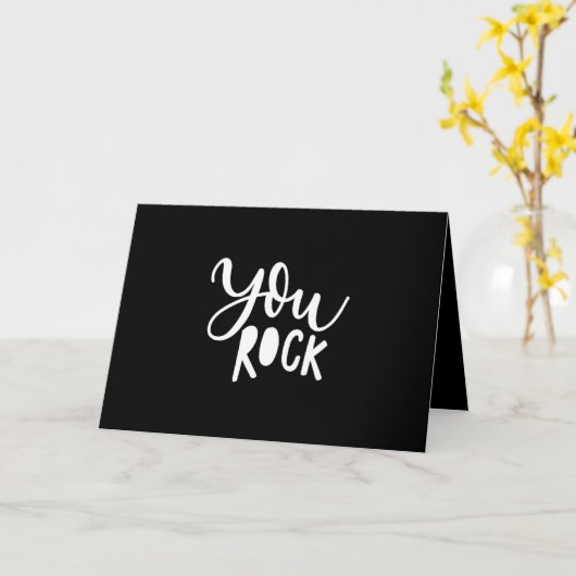 you rock カード (黄色い花)