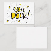 You Rock、手で文字 名刺 (正面/裏面)