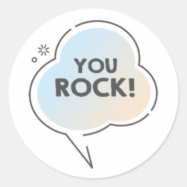 You rock chat cloud emoji ラウンドシール