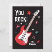You rock guitar classroom valentine's day card シーズンカード (正面)