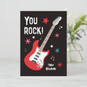 You rock guitar classroom valentine's day card シーズンカード (スタンド正面)