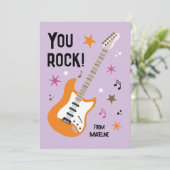 You rock guitar classroom valentine's day card シーズンカード (スタンド正面)