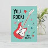 You rock guitar classroom valentine's day card シーズンカード (スタンド正面)
