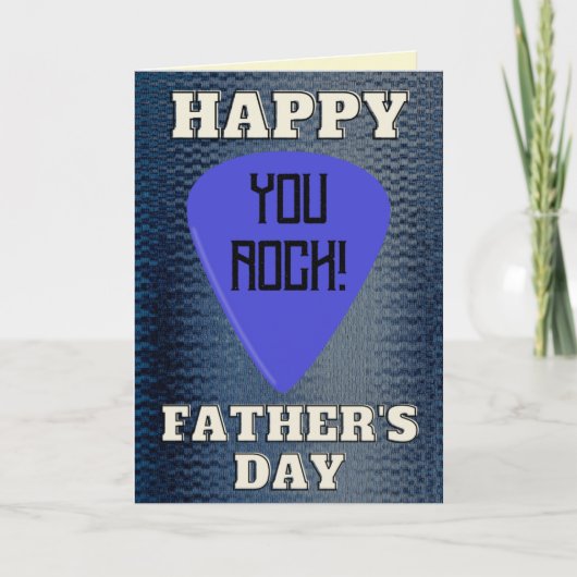 You Rock Happy Father's Day Card カード (正面)