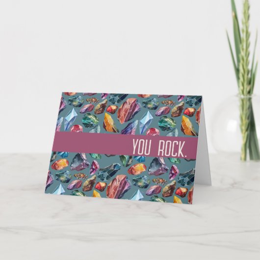 You Rock Jewel Toned サンキューカード (正面)