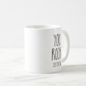 You Rock Just Sayin Coffee Tea Mug ツートーンマグカップ (正面右)