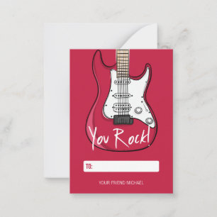 You Rock Kids Classroom Valentine Card, 100pk ノートカード