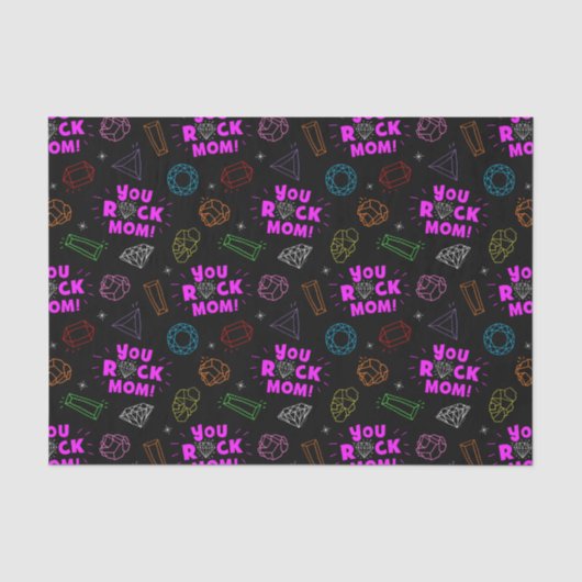 You Rock Mom Gemstone Pattern 薄葉紙 (正面)