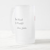 You Rock My World：ロックハンマーハート フロストグラスビールジョッキ (正面左)