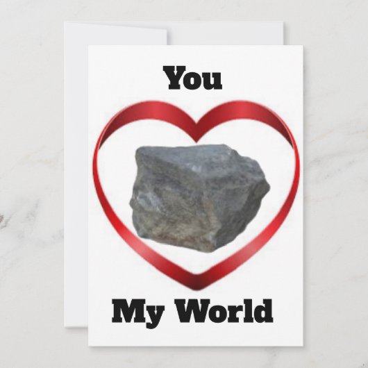 You Rock My World Valentine's Day Card 招待状 (正面)
