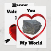 You Rock My World Valentine's Day Card 招待状 (正面/裏面)