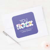 You Rock Rock登山Thank Youステッカー スクエアシール (封筒)