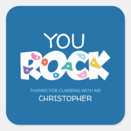 You Rock Rock登山Thank Youステッカー スクエアシール