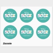 You Rock Rock登山Thank Youステッカー ラウンドシール (シート)