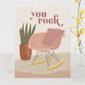 You Rock Rocking Chair Valentine's Day Card カード (黄色い花)