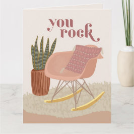You Rock Rocking Chair Valentine's Day Card カード